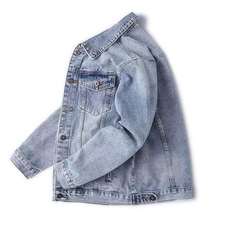 Fashion Denim Jacket Men's Loose Large Size