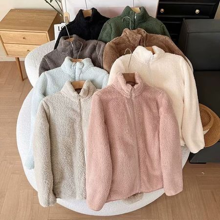 Women's Thick Double-Faced Fleece Sweater Warm Coat